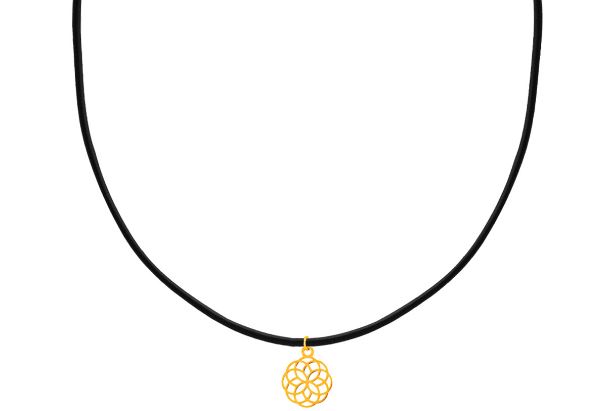 گردنبند زنانه چرم اسلیمی