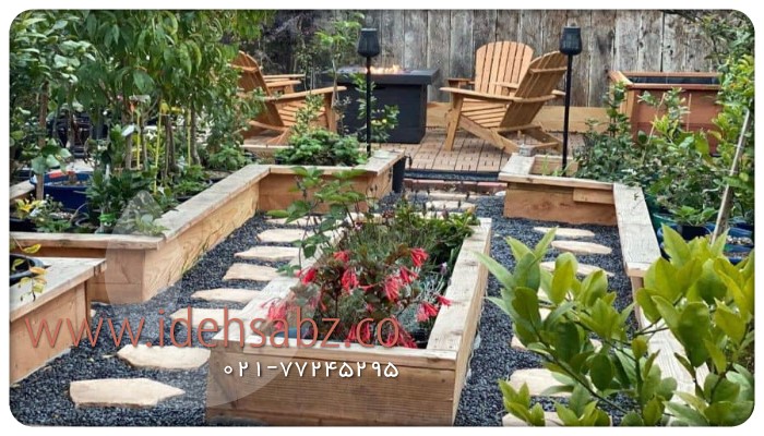 کاربرد فلاور باکس دور باغچه-کاماپرس